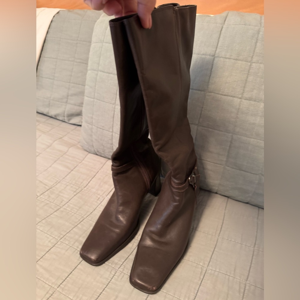 Caressa Dark Brown Knee-High Boots